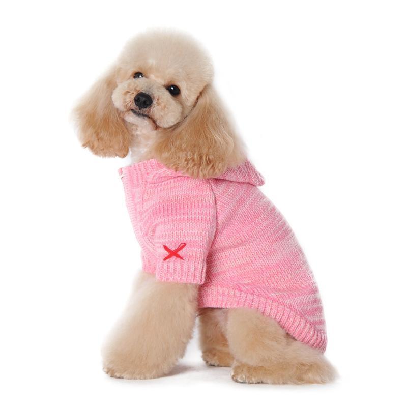 Hooded Dog Sweater Pink XLarge