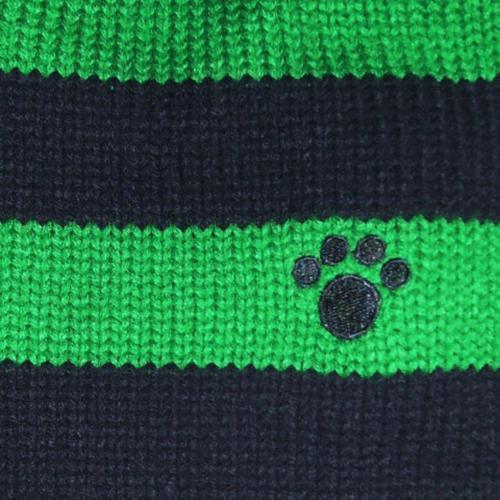Rugby Paw Dog Sweater Blue/Green XSmall